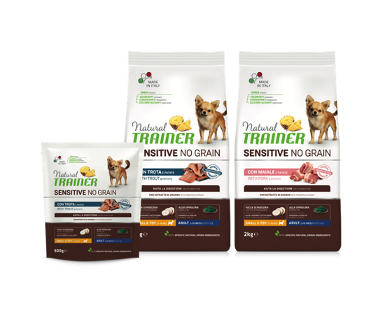 Natural Trainer Sensitive No Grain - Formula monoproteica animale