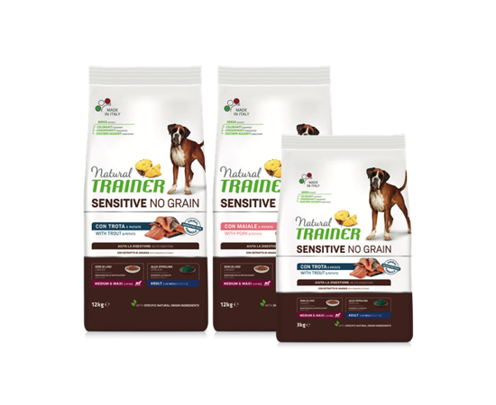 Natural Trainer Sensitive No Grain - Formula monoproteica animale