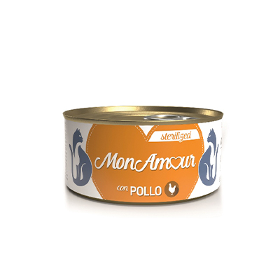 Monamour - Gatto, lattine 85gr pollo sterilized